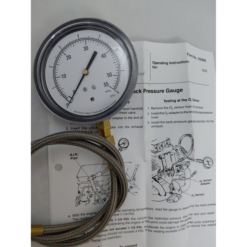 OTC 7215 OTC EXHAUST BACK PRESSURE GAUGE
